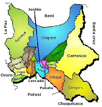 ::..  Mapa de Cochabamba  ..::